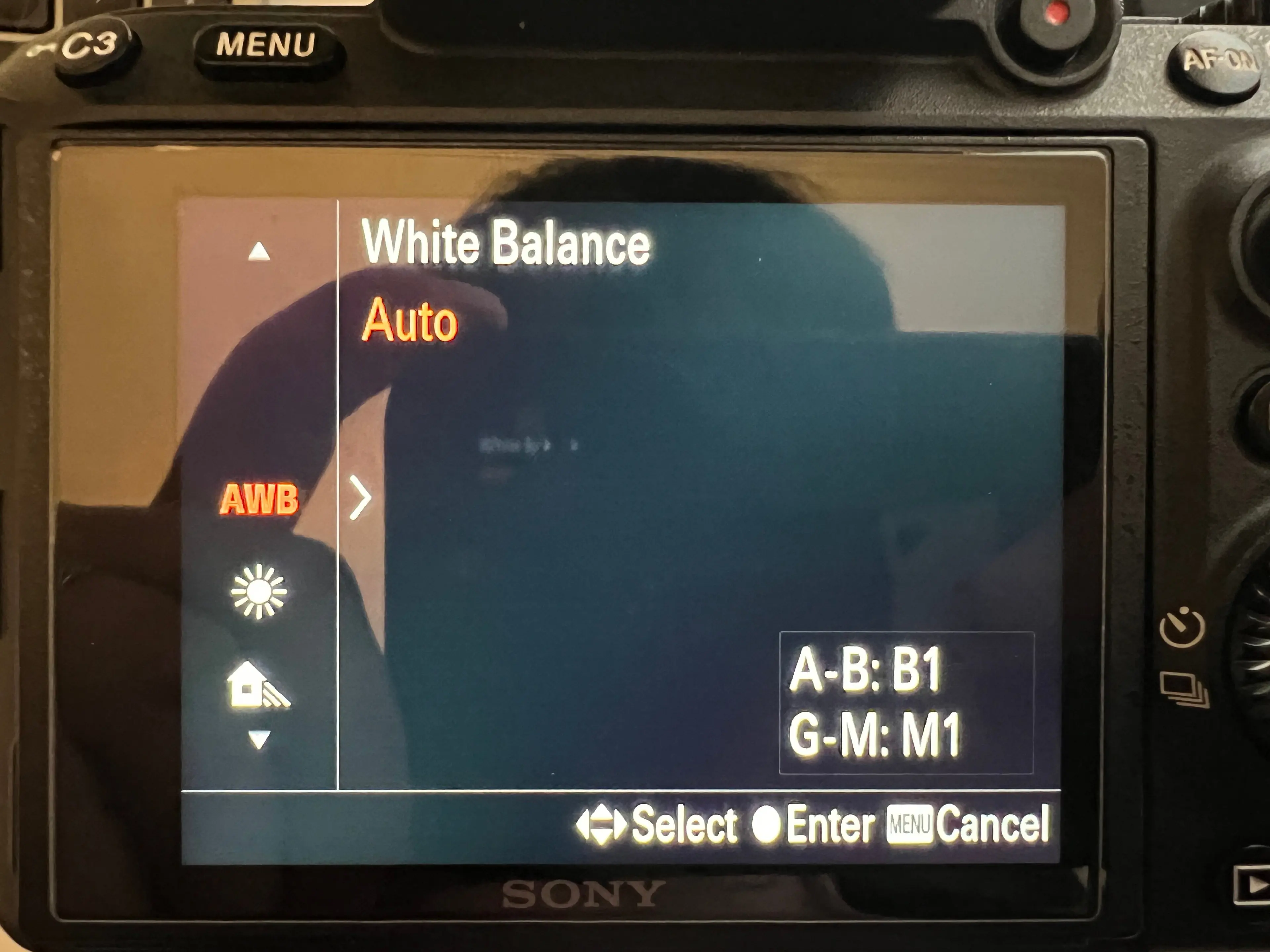 Sony setting 1