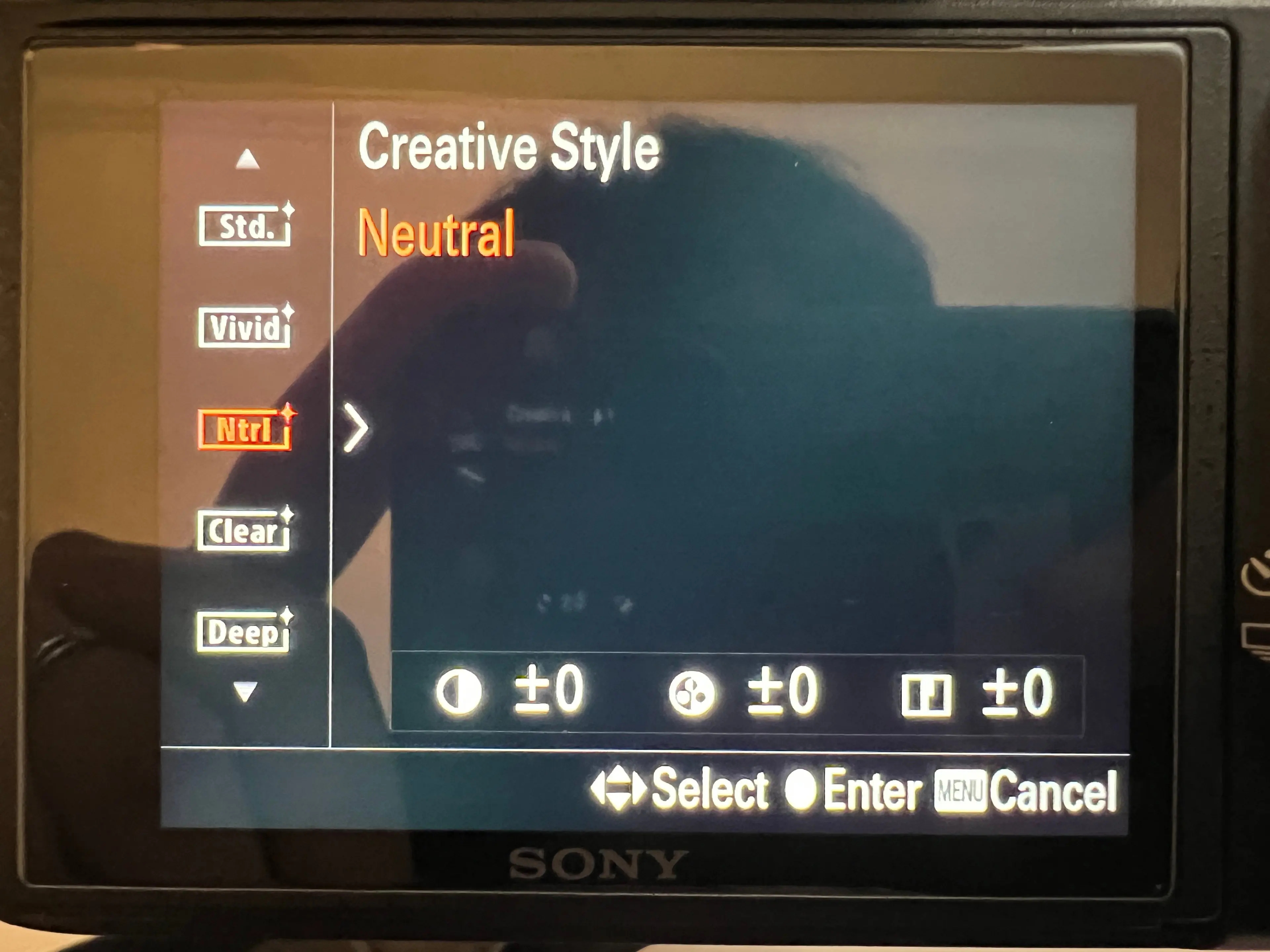 Sony setting 2